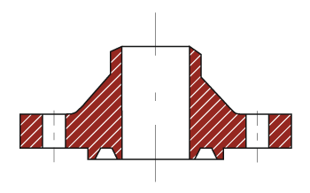 Стальной приварной встык под прокладку восьмиугольного сечения